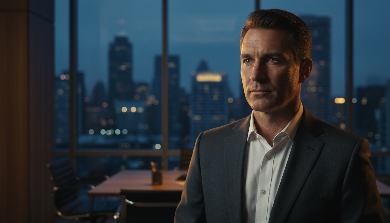 Attorney in sophisticated law office